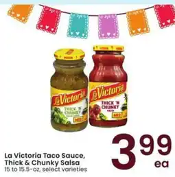 Safeway La Victoria Taco Sauce, Thick & Chunky Salsa offer