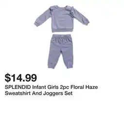 Marshalls SPLENDID Infant Girls 2pc Floral Haze Sweatshirt And Joggers Set offer