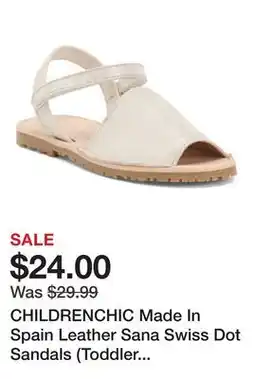 Marshalls CHILDRENCHIC Made In Spain Leather Sana Swiss Dot Sandals (Toddler Little Big Kid) offer