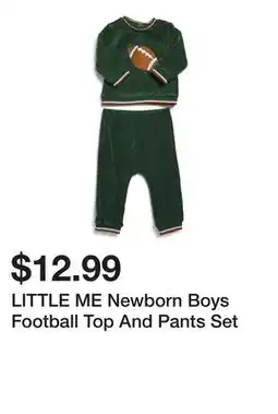 Marshalls LITTLE ME Newborn Boys Football Top And Pants Set offer