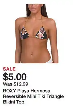 Marshalls ROXY Playa Hermosa Reversible Mini Tiki Triangle Bikini Top offer