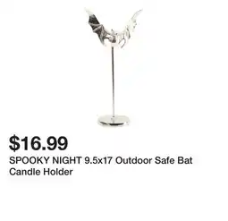 Marshalls SPOOKY NIGHT 9.5x17 Outdoor Safe Bat Candle Holder offer