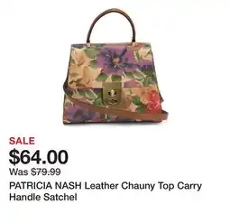 Marshalls PATRICIA NASH Leather Chauny Top Carry Handle Satchel offer