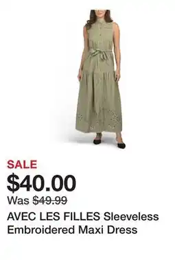 Marshalls AVEC LES FILLES Sleeveless Embroidered Maxi Dress offer