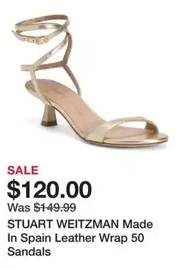 Marshalls STUART WEITZMAN Made In Spain Leather Wrap 50 Sandals offer