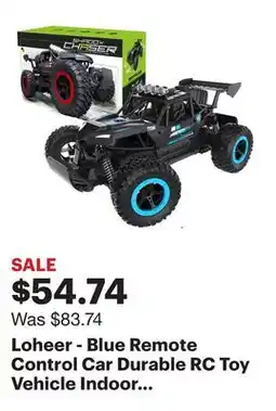 Best Buy Loheer - Blue Remote Control Car Durable RC Toy Vehicle Indoor Outdoor Play offer
