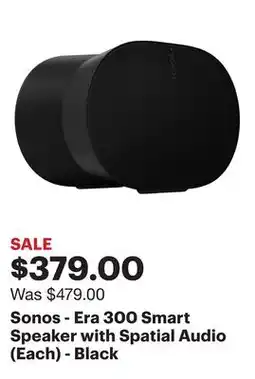 Best Buy Sonos - Era 300 Smart Speaker with Spatial Audio (Each) - Black offer