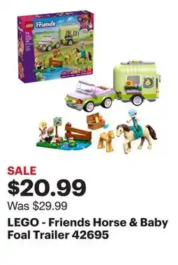 Best Buy LEGO - Friends Horse & Baby Foal Trailer 42695 offer