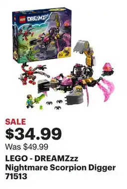 Best Buy LEGO - DREAMZzz Nightmare Scorpion Digger 71513 offer