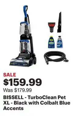 Best Buy BISSELL - TurboClean Pet XL - Black with Colbalt Blue Accents offer