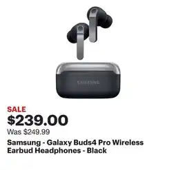 Best Buy Samsung - Galaxy Buds4 Pro Wireless Earbud Headphones - Black offer