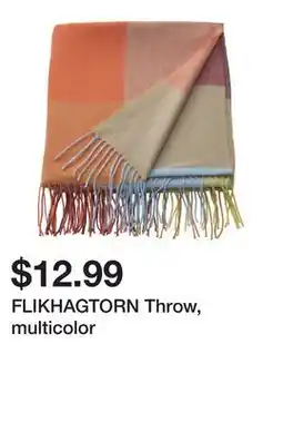 Ikea FLIKHAGTORN Throw, multicolor offer