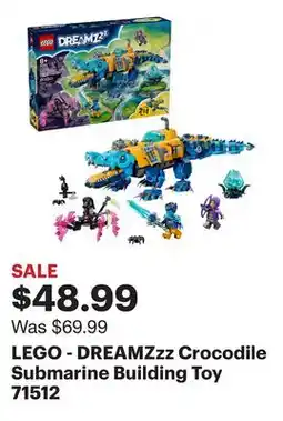 Best Buy LEGO - DREAMZzz Crocodile Submarine Building Toy 71512 offer