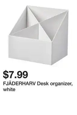 Ikea FJÄDERHARV Desk organizer, white offer