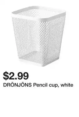 Ikea DRÖNJÖNS Pencil cup, white offer