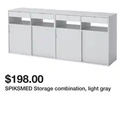 Ikea SPIKSMED Storage combination, light gray offer