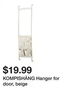 Ikea KOMPISHÄNG Hanger for door, beige offer