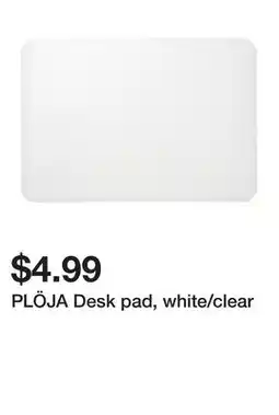 Ikea PLÖJA Desk pad, white/clear offer