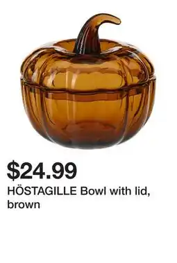 Ikea HÖSTAGILLE Bowl with lid, brown offer