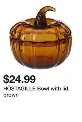 Ikea HÖSTAGILLE Bowl with lid, brown offer