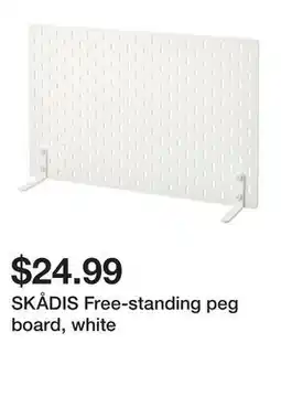 Ikea SKÃ…DIS Free-standing peg board, white offer