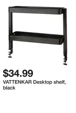 Ikea VATTENKAR Desktop shelf, black offer