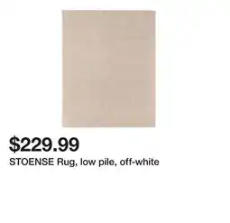 Ikea STOENSE Rug, low pile, off-white offer