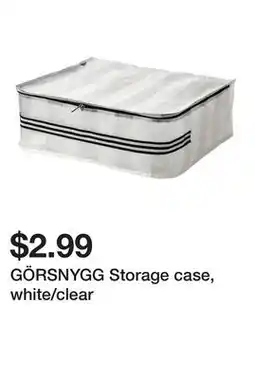 Ikea GÖRSNYGG Storage case, white/clear offer
