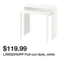 Ikea LÄNGDHOPP Pull-out desk, white offer