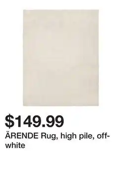 Ikea ÄRENDE Rug, high pile, off-white offer
