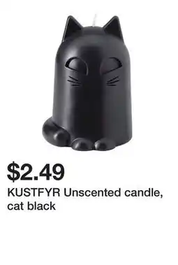 Ikea KUSTFYR Unscented candle, cat black offer