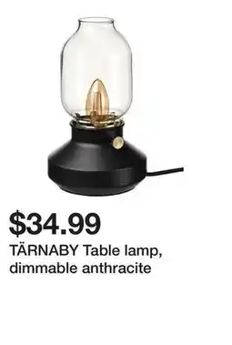 Ikea TÄRNABY Table lamp, dimmable anthracite offer
