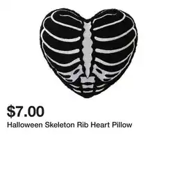 Five Below Halloween Skeleton Rib Heart Pillow offer
