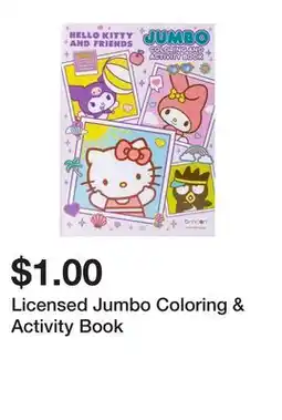 Five Below Licensed Jumbo Coloring & Activity Book offer