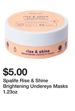 Five Below Spalife Rise & Shine Brightening Undereye Masks 1.23oz offer