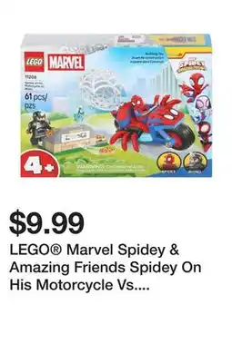 Five Below LEGO Marvel Spidey & Amazing Friends Spidey On His Motorcycle Vs. Rhino Building Toy offer