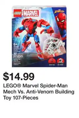 Five Below LEGO Marvel Spider-Man Mech Vs. Anti-Venom Building Toy 107-Pieces offer