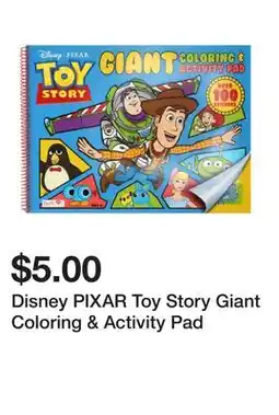 Five Below Disney PIXAR Toy Story Giant Coloring & Activity Pad offer