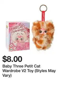 Five Below Baby Three Petit Cat Wardrobe V2 Toy (Styles May Vary) offer