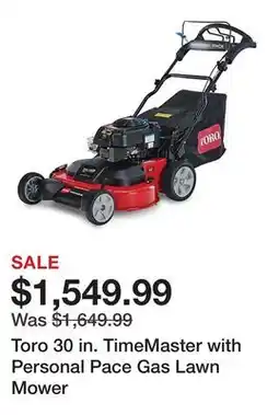 Tractor Supply Company Toro 30 in. TimeMaster with Personal Pace Gas Lawn Mower offer