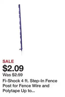 Tractor Supply Company Fi-Shock 4 ft. Step-In Fence Post for Fence Wire and Polytape Up to 2 in. W, Purple offer