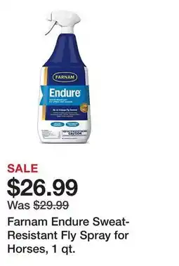 Tractor Supply Company Farnam Endure Sweat-Resistant Fly Spray for Horses, 1 qt offer