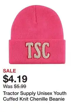 Tractor Supply Company Tractor Supply Unisex Youth Cuffed Knit Chenille Beanie offer