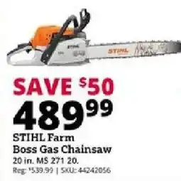 Rural King Stihl Farm Boss Gas Chainsaw offer