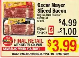 Market Basket Oscar Mayer Sliced Bacon offer