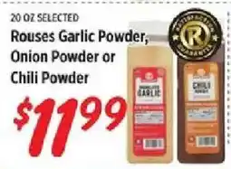 Rouses Rouses Garlic Powder, Onion Powder or Chili Powder offer