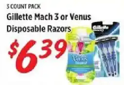 Rouses Gillette Mach 3 or Venus Disposable Razors offer