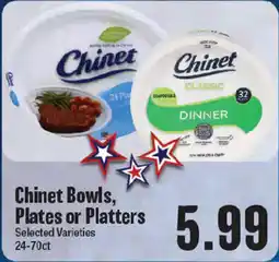 Market Basket Chinet Bowls, Plates or Platters offer