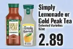 Market Basket Simply Lemonade or Gold Peak Tea offer