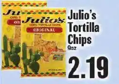 Market Basket Julio's tortilla chips offer